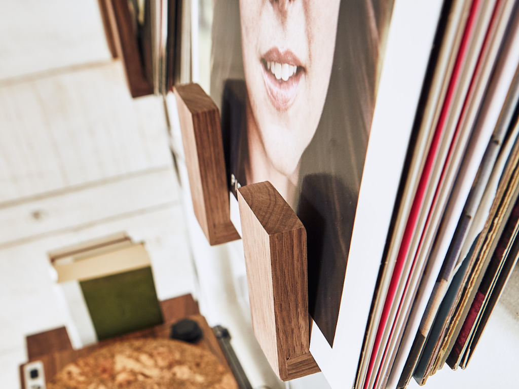 Flip Record Display Shelf