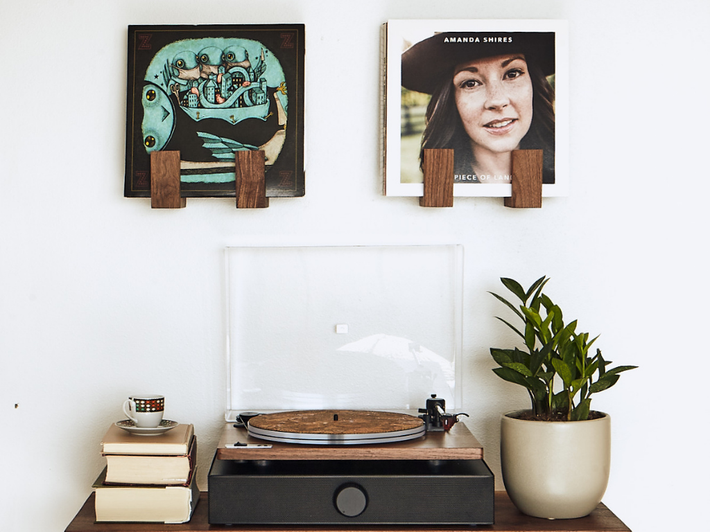 Flip Record Display Shelf