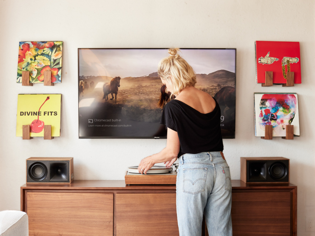 Flip Record Display Shelf