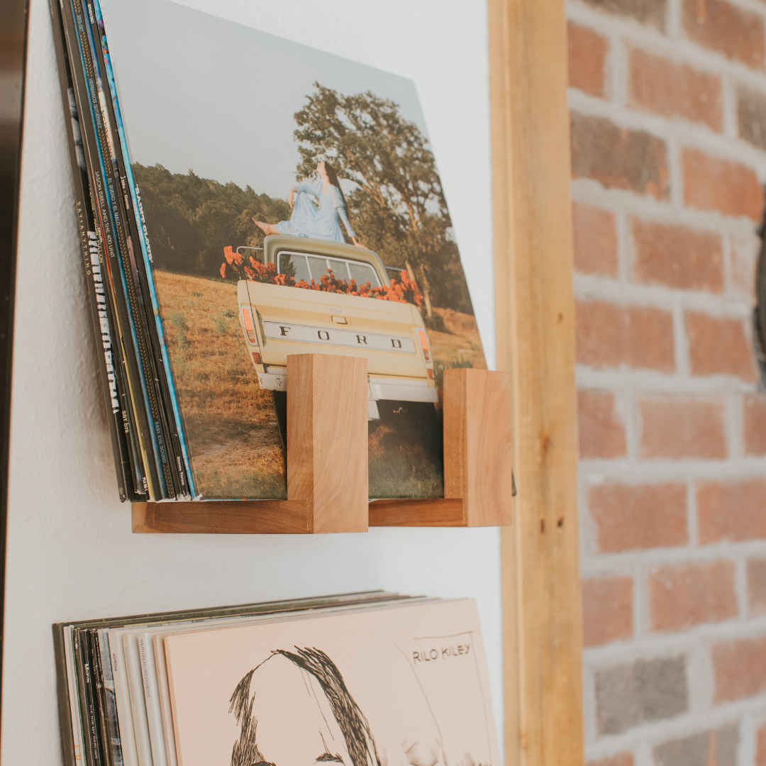 Flip Record Display Shelf