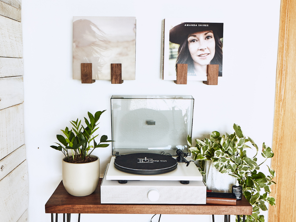 Flip Record Display Shelf