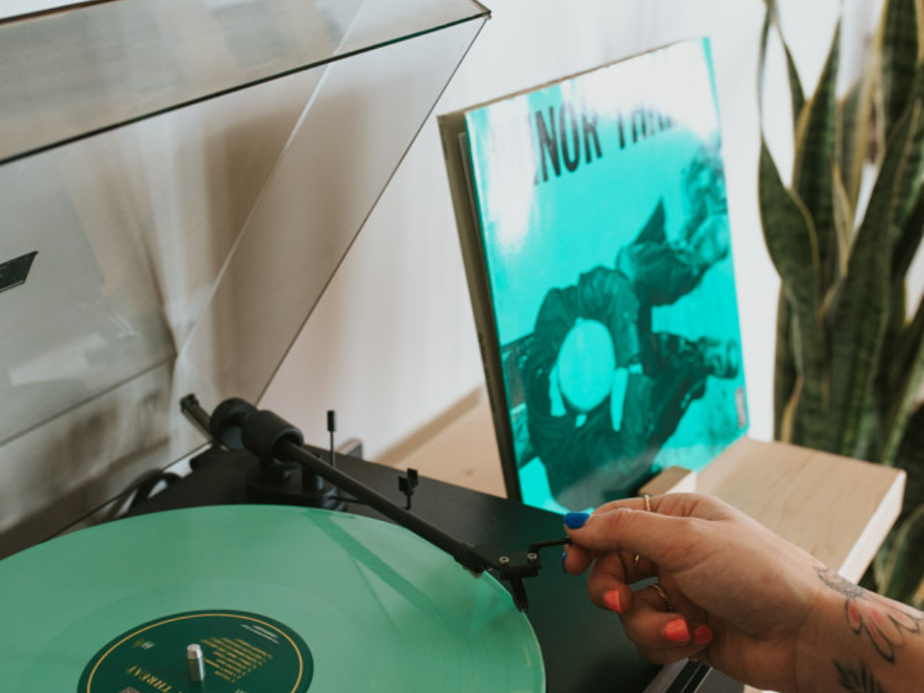 Tabletop Record Stand